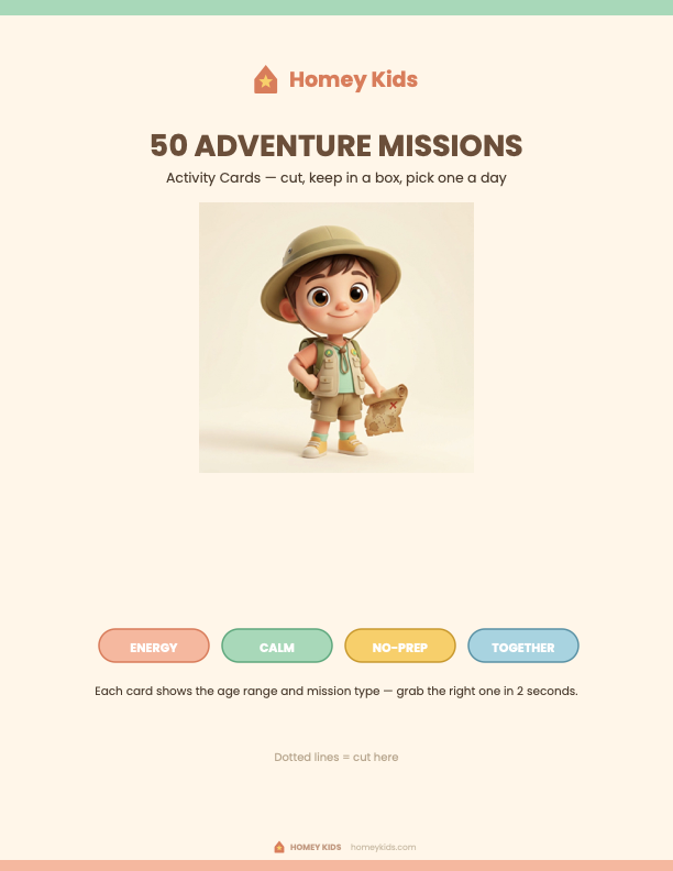 50 Adventure Missions activity cards