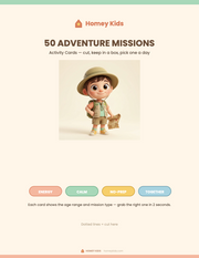 50 Adventure Missions activity cards